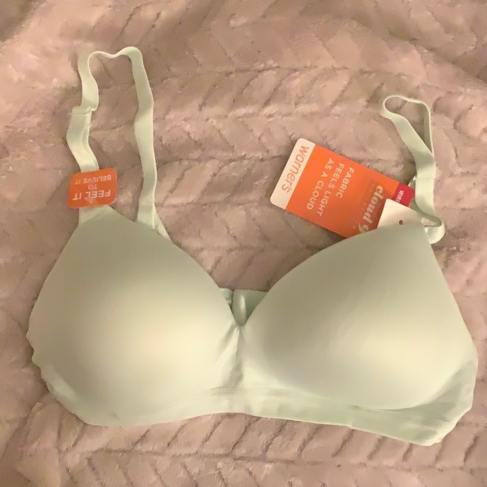 Warner’s Cloud 9 Super Soft Wireless Lined Comfort Bra 1269 Mint Green 36A